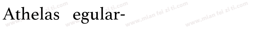 Athelas Regular字体转换